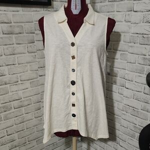 Soft Surroundings SZ L Blouse Sleeveless